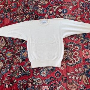 BALLANTYNE for 'Cashmere Cashmere' Sweater - White ~ Crew Neck ~ Couture